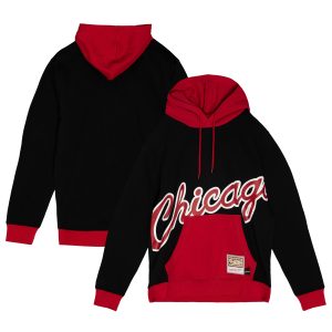 Mitchell & Ness Chicago Bulls Black Hardwood Classics Sophisticated Big Face 5.0 Pullover Hoodie Exclusive design! Own a jersey like no other.
