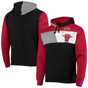Mitchell Remarkable & Ness Chicago Bulls Black Hardwood Classics Colorblock Pullover Hoodie Upgrade your fan gear! Order this premium jersey today.
