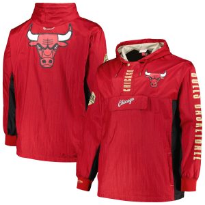 Mitchell & Ness Chicago Bulls Red Big & Tall Hardwood Classics Team OG 2.0 Anorak Hoodie Notable Quarter Zip Windbreaker Jacket Limited edition! Don't miss your chance to own this unique jersey.