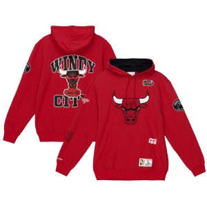 Mitchell & Ness Chicago Bulls Red Hardwood Classics Team Origins Fleece Pullover Hoodie Impressive Experience luxury! Order this high - end jersey.