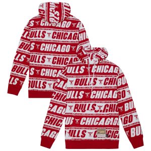Mitchell & Ness Chicago Fabulous Bulls Red Hardwood Classics Teamwrap Pullover Hoodie Enhance your game - day look! Get this fashionable jersey.