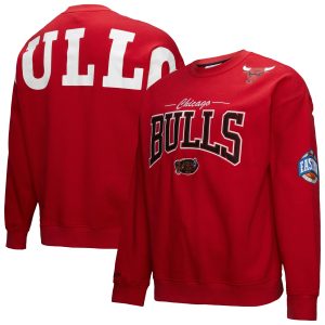 Mitchell & Ness Chicago Bulls Red Hardwood Classics There & Back 2.0 Vintage Pullover Remarkable Sweatshirt High - demand item! Order this sought - after jersey immediately.