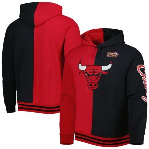 Mitchell & Ness Chicago Marvelous Bulls Red/Black Hardwood Classics Split Pullover Hoodie Flash sale! Snag this great jersey at a discounted price.