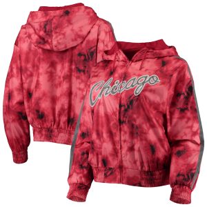 Mitchell & Ness Chicago Remarkable Bulls Women's Red Galaxy Sublimated Windbreaker Pullover Full Zip Hoodie Limited edition! Don't miss your chance to own this unique jersey.