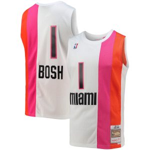 Mitchell & Ness Chris Bosh Miami Heat White 2011/12 Hardwood Remarkable Classics Swingman Jersey Collector's item! A rare addition to any collection.