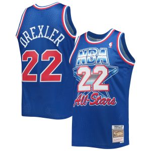 Mitchell & Ness Clyde Drexler Western Conference Royal Hardwood Classics Refined 1992 NBA All Star Game Swingman Jersey Sports fans