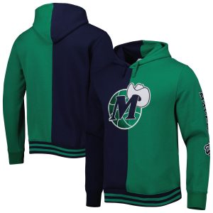 Mitchell & Ness Dallas Mavericks Navy/Green Hardwood Classics Split Exquisite Pullover Hoodie Best - selling! Order this popular jersey before it's out of stock.