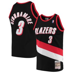 Mitchell & Ness Damon Stoudamire Portland Trail Blazers Black 1999/00 Hardwood Classics Terrific Swingman Jersey Collectors