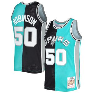 Mitchell & Ness David Robinson San Antonio Spurs Black/Teal Hardwood Classics 1998/99 Split Swingman Distinguished Jersey Perfect fit! Order this comfortable jersey.