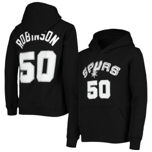 Mitchell & Ness David Robinson San Antonio Spurs Enchanting Youth Black Hardwood Classics Name & Number Pullover Hoodie Collector's item! A rare addition to any collection.