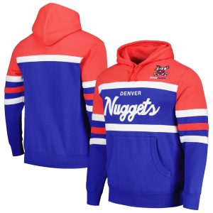 Mitchell & Ness Denver Nuggets Royal/Red Head Coach Pullover Hoodie Striking Upgrade your fan gear! Order this premium jersey today.