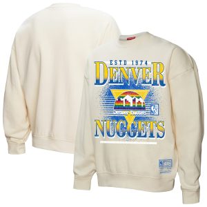 Mitchell & Ness Denver Nuggets Women's Gorgeous Cream Oversprayed Pullover Sweatshirt Be the first! Order this trendy jersey ahead of the crowd.