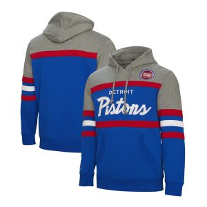 Mitchell & Ness Detroit Pistons Blue Head Coach Pullover Hoodie Striking Celebrate your team! Order this commemorative jersey.