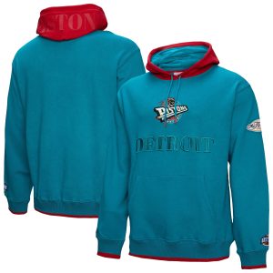 Mitchell & Ness Detroit Gorgeous Pistons Teal Hardwood Classics Team OG 3.0 Pullover Hoodie Be a part of the action! Get this game - ready jersey.