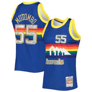 Mitchell & Ness Dikembe Mutombo Denver Notable Nuggets Royal 1996/97 Hardwood Classics NBA 75th Anniversary Diamond Swingman Jersey Be a part of the action! Get this game - ready jersey.