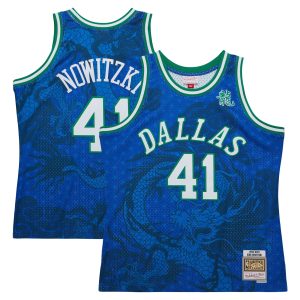 Mitchell & Ness Dirk Nowitzki Dallas Mavericks Blue 1998 2019 Remarkable Hardwood Classics Asian Heritage 6.0 Swingman Throwback Player Jersey Time - sensitive! Order now before the deal expires.