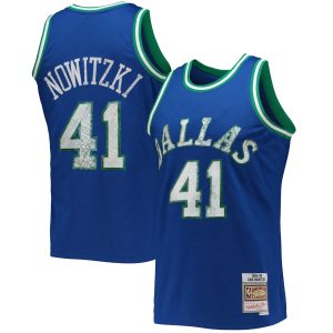 Mitchell & Ness Dirk Nowitzki Dallas Glamorous Mavericks Blue 1998/99 Hardwood Classics NBA 75th Anniversary Diamond Swingman Jersey Limited stock! Be quick and grab this must - have jersey to support your team.
