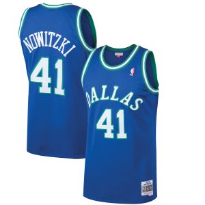 Mitchell & Ness Dirk Nowitzki Magnificent Dallas Mavericks Blue 1998/99 Hardwood Classics Swingman Jersey Retailers