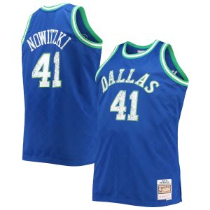 Mitchell & Ness Dirk Nowitzki Dallas Mavericks Blue Big & Tall 1998/99 NBA 75th Anniversary Luxurious Diamond Swingman Jersey Stand out from the crowd! Wear this eye - catching jersey.