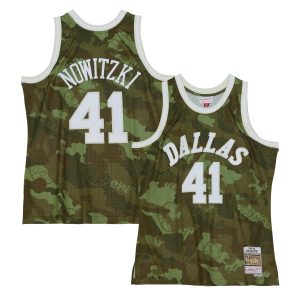 Mitchell & Ness Dirk Premium Nowitzki Dallas Mavericks Camo Hardwood Classics 1998/99 Ghost Green Swingman Jersey Team spirit! Show it off with this awesome jersey.
