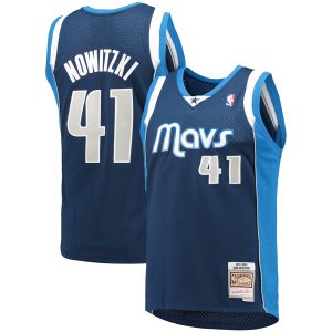 Mitchell & Ness Dirk Nowitzki Dallas Mavericks Navy 2011/12 Hardwood Classics Swingman Jersey High - quality Be a part of the action! Get this game - ready jersey.