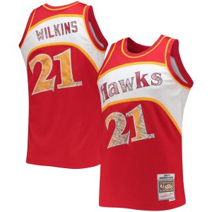 Mitchell & Sophisticated Ness Dominique Wilkins Atlanta Hawks Red 1986/87 Hardwood Classics NBA 75th Anniversary Diamond Swingman Jersey Act fast! Only a handful left. Secure this amazing jersey now.