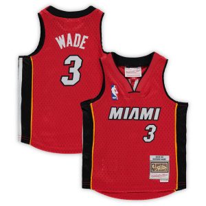 Mitchell & Exquisite Ness Dwyane Wade Miami Heat Infant Red 2005/06 Hardwood Classics Player Jersey High - demand item! Order this sought - after jersey immediately.