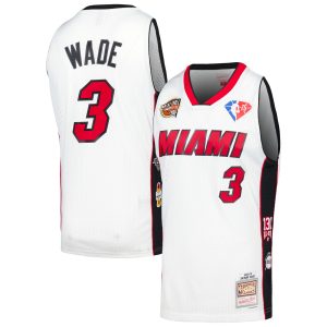 Mitchell & Ness Dwyane Wade Miami Enchanting Heat Unisex White Hall of Fame Class of 2023 Throwback Swingman Jersey Time - sensitive! Order now before the deal expires.