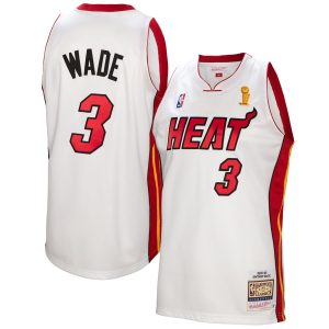 Mitchell & Ness Premium - grade Dwyane Wade Miami Heat White 2005 06 Authentic Player Jersey Be a part of the action! Get this game - ready jersey.