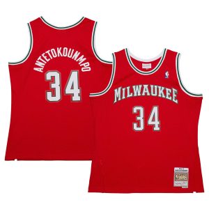 Mitchell Amazing & Ness Giannis Antetokounmpo Milwaukee Bucks Red 2014/15 Hardwood Classics Swingman Jersey Best - selling! Order this popular jersey before it's out of stock.