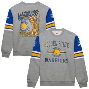 Mitchell & Ness Golden State Warriors Heather Gray Hardwood Classics All Over 4.0 Pullover Captivating Sweatshirt Experience luxury! Order this high - end jersey.