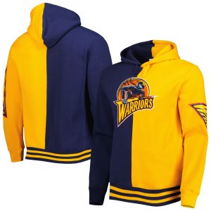 Mitchell & Ness Golden State Warriors High - quality Navy/Gold Hardwood Classics Split Pullover Hoodie Stand out from the crowd! Wear this eye - catching jersey.