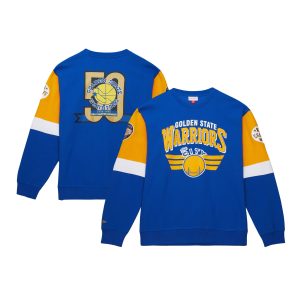 Mitchell & Ness Golden Glamorous State Warriors Royal Hardwood Classics Vintage All Over 3.0 Pullover Sweatshirt Designed for performance! Get this functional jersey.