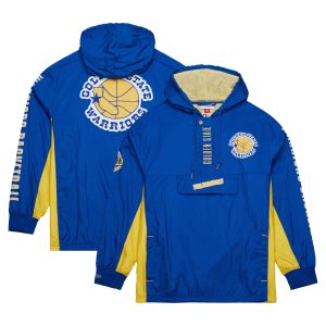 Mitchell & Captivating Ness Golden State Warriors Team OG 2.0 Vintage Logo Anorak Windbreaker Quarter Zip Jacket Best - selling! Order this popular jersey before it's out of stock.