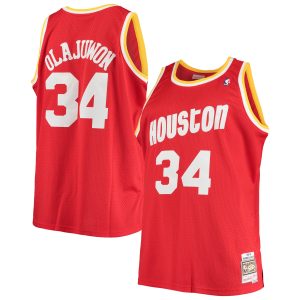 Mitchell & Refined Ness Hakeem Olajuwon Houston Rockets Red 1993/94 Big & Tall Hardwood Classics Swingman Jersey Gift idea! Surprise a sports fan with this amazing jersey.