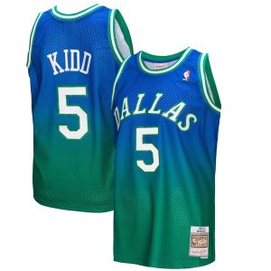 Mitchell & Ness Jason Kidd Dallas Mavericks Green/Navy 1994/95 Premium Hardwood Classics Fadeaway Swingman Player Jersey Act fast! Only a handful left. Secure this amazing jersey now.