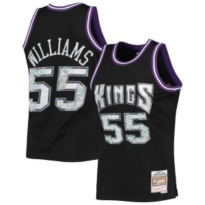 Mitchell Outstanding & Ness Jason Williams Sacramento Kings Black 2000/01 Hardwood Classics NBA 75th Anniversary Diamond Swingman Jersey High - demand item! Order this sought - after jersey immediately.