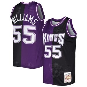 Mitchell & Ness Jason Williams Sacramento Kings Purple/Black Hardwood Classics 2000/01 Split Swingman Jersey Refined Authentic look! Wear this genuine jersey.