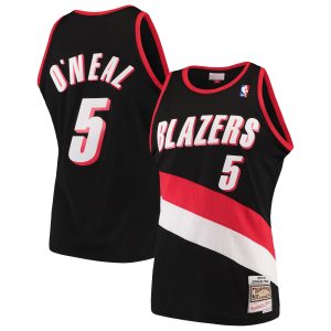 Mitchell & Ness Jermaine O'Neal Portland Trail Blazers Black 1999/00 Hardwood Classics Swingman Exquisite Jersey Sports enthusiasts