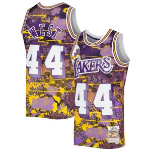Mitchell & Ness Jerry High - quality West Los Angeles Lakers Purple 1971/72 Hardwood Classics Lunar New Year Swingman Jersey Collector's item! A rare addition to any collection.