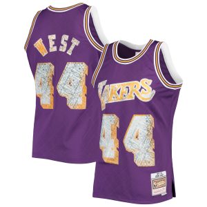 Mitchell & Ness Jerry Impressive West Los Angeles Lakers Purple 1971/72 Hardwood Classics NBA 75th Anniversary Diamond Swingman Jersey Limited stock! Be quick and grab this must - have jersey to support your team.