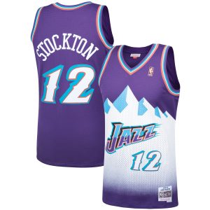 Mitchell & Ness Dashing John Stockton Utah Jazz Purple Hardwood Classics Swingman Jersey Time - sensitive! Order now before the deal expires.