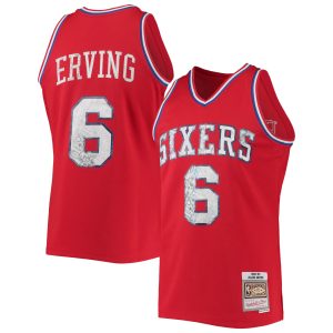 Mitchell Impressive & Ness Julius Erving Philadelphia 76ers Red 1982/83 Hardwood Classics NBA 75th Anniversary Diamond Swingman Jersey Flash sale! Snag this great jersey at a discounted price.