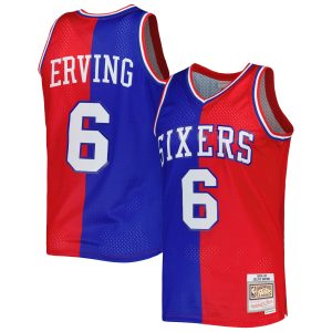 Mitchell & Ness Julius Erving Philadelphia 76ers Royal/Red Hardwood Classics 1982/83 Distinguished Split Swingman Jersey Collectors