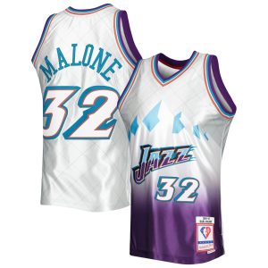 Mitchell & Ness Karl Malone Utah Jazz Platinum 1996/97 Hardwood Classics Amazing 75th Anniversary Swingman Jersey Trending now! Grab this hot jersey while you can.