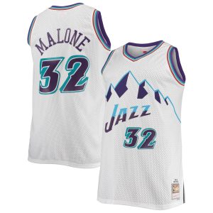 Mitchell & Ness Karl Malone Utah Jazz White 1996/97 Big & Tall Hardwood Classics Sophisticated Swingman Jersey Proven quality! Invest in this reliable jersey.
