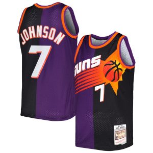 Mitchell & Ness Kevin Johnson Phoenix Enchanting Suns Purple/Black Hardwood Classics 1996/97 Split Swingman Jersey Be the first! Order this trendy jersey ahead of the crowd.