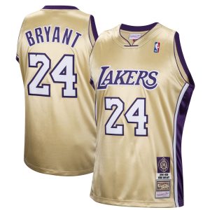 Mitchell & Ness Kobe Bryant Los Angeles Lakers Gold Hall of Fame Amazing Class of 2020 #24 Authentic Hardwood Classics Jersey Perfect fit! Order this comfortable jersey.
