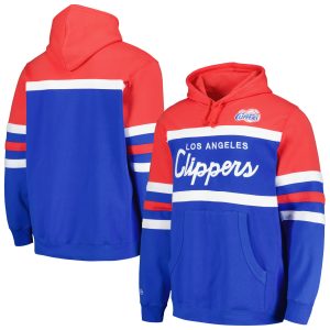 Mitchell & Ness LA Clippers Royal/Red Premium Head Coach Pullover Hoodie Best - selling! Order this popular jersey before it's out of stock.