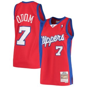 Mitchell & Ness Lamar Odom LA Clippers Red 2000/01 Premium - grade Hardwood Classics Swingman Jersey Limited stock! Be quick and grab this must - have jersey to support your team.